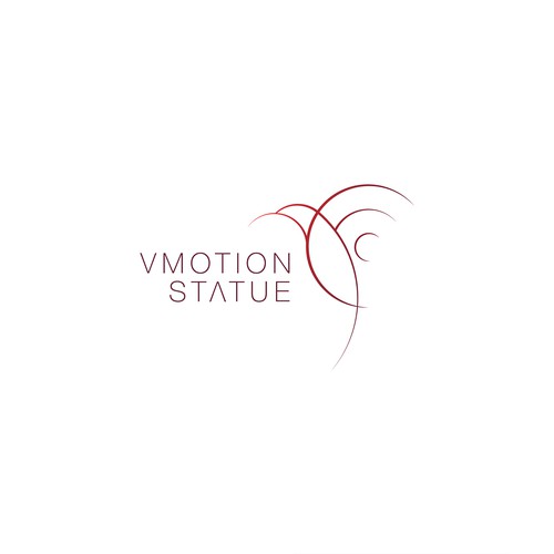 VMOTIONSTATUE logo design 