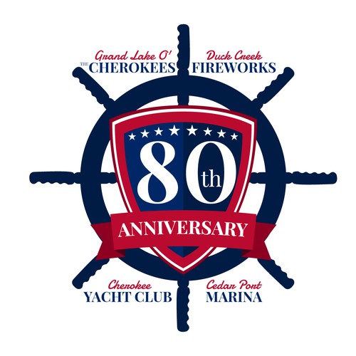 80th Anniversary Yacht Club Logo
