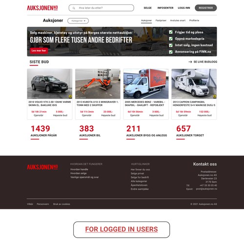Redesign for largest online auction site in Norway