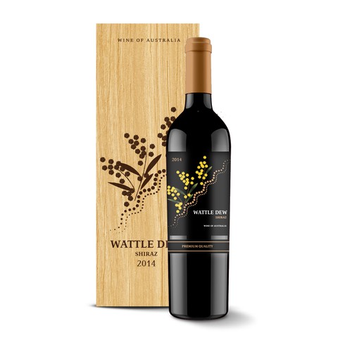 Wine label design for Australian wine brand