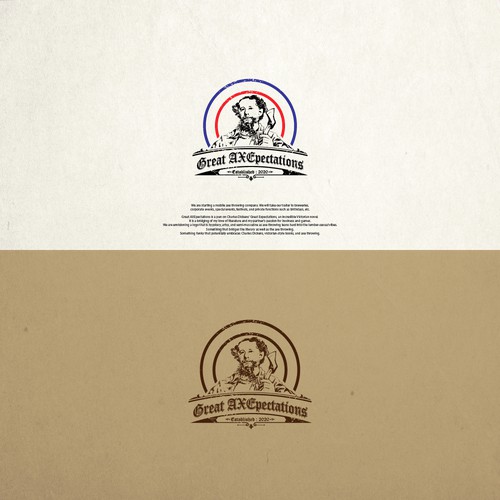In contest Design a kitschy logo that bridges Charles Dickens, Victorian literature and axe throwing