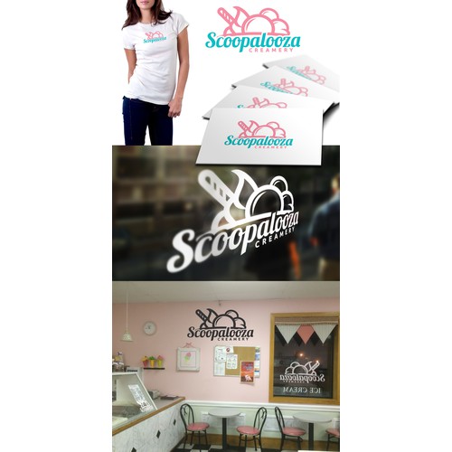 Challenge:  create a vintage/modern feel logo for a local New England ice cream store