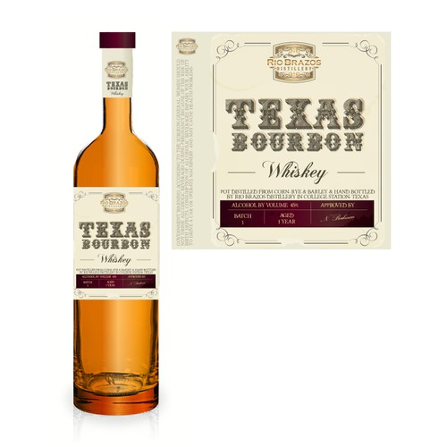 whiskey label texas bourbon