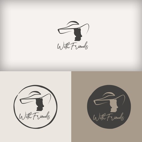 Feminine logo "With friends"