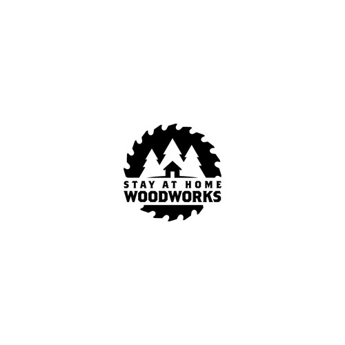 Logo Design for Stay at Home Woodworks