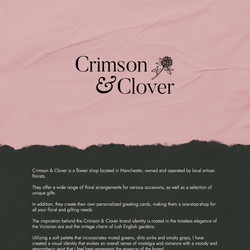 Crimson & Clover Flower Shop Branding