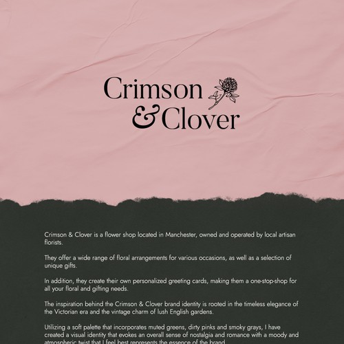 Crimson & Clover Flower Shop Branding