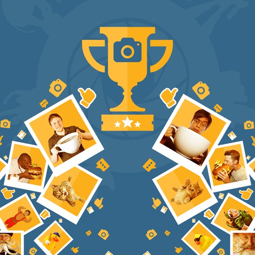 Promotional background for fun photo app