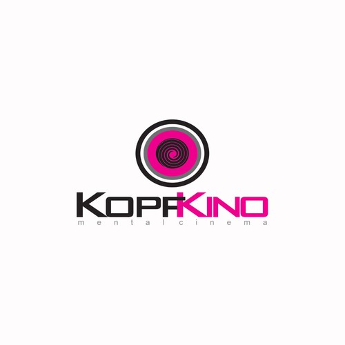 Create the next logo for KOPFKINO meaning: inner/mental cinema