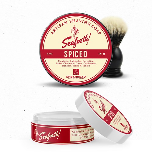 Bringing back a 1940's brand. Shaving Soap label with vintage inspiration.