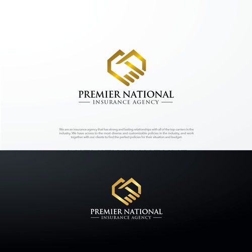 Handshake and/or Mountain Logo for Premier National Insurance Agency