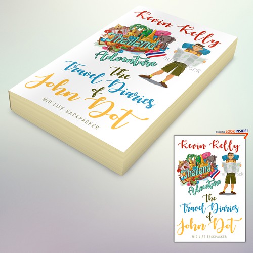 Book Cover Concept for " The Travel Diaries of John Dot"