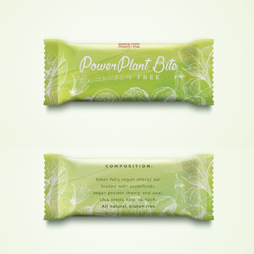 Packaging design for PowerPlant Bite by Modin Food