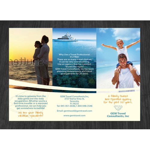 GEM Travel Consultants,Inc needs a new brochure design