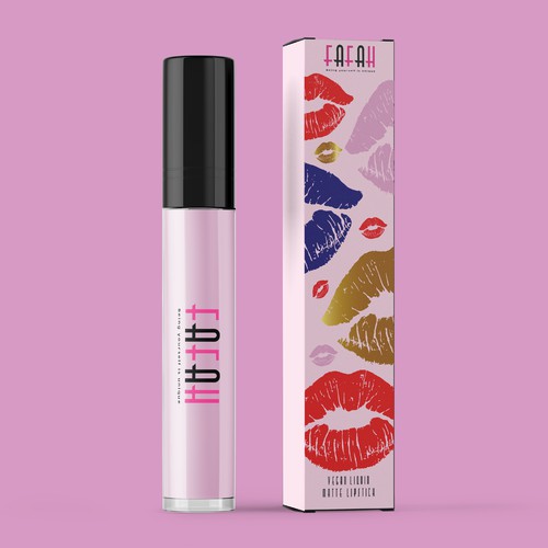 Packaging and label design "FAFAH lipstick"