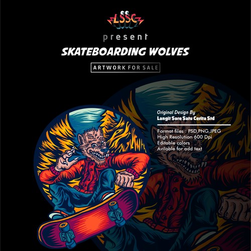 SKATEBOARDING WOLVES