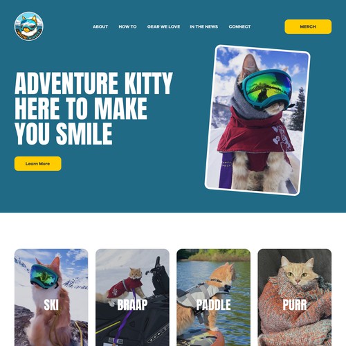 Meowtaineer adventure kitty website