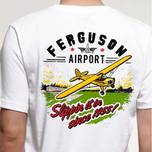 Airport branded T-shirt design