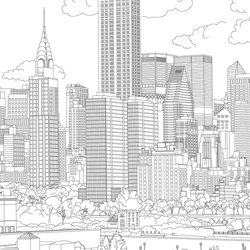 Illustrate a City Scape - New York
