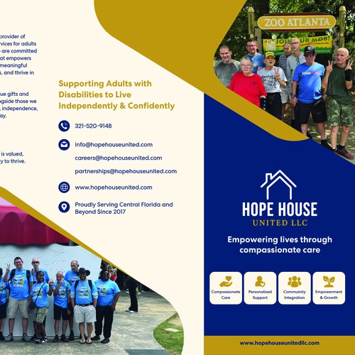 Hope House Tri-fold brochures 
