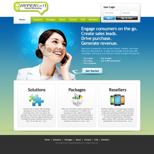 Help hypertxt mobile marketing with a new website design