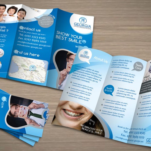 Brochure design for dental care