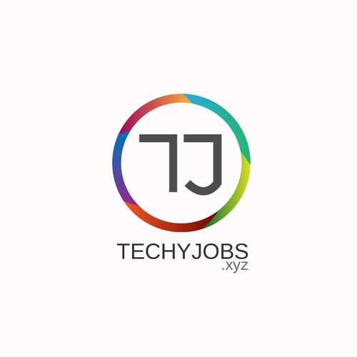 Colourful logo for TechyJobs.xyz
