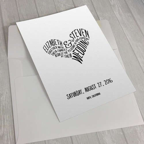 Custom wedding invitation