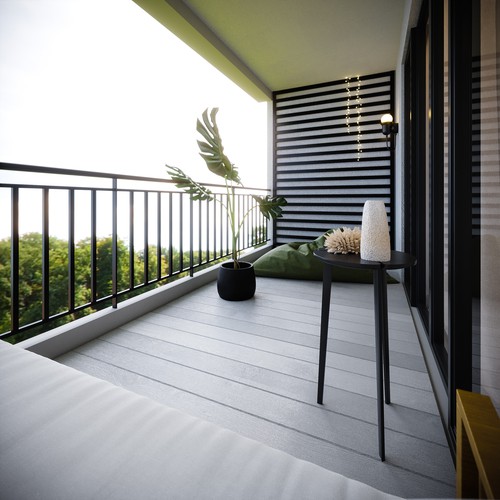 Balcony decking 3d visualisation 