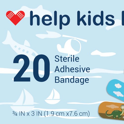 Create Adhesive Bandage Product Package to Help Kids Heal