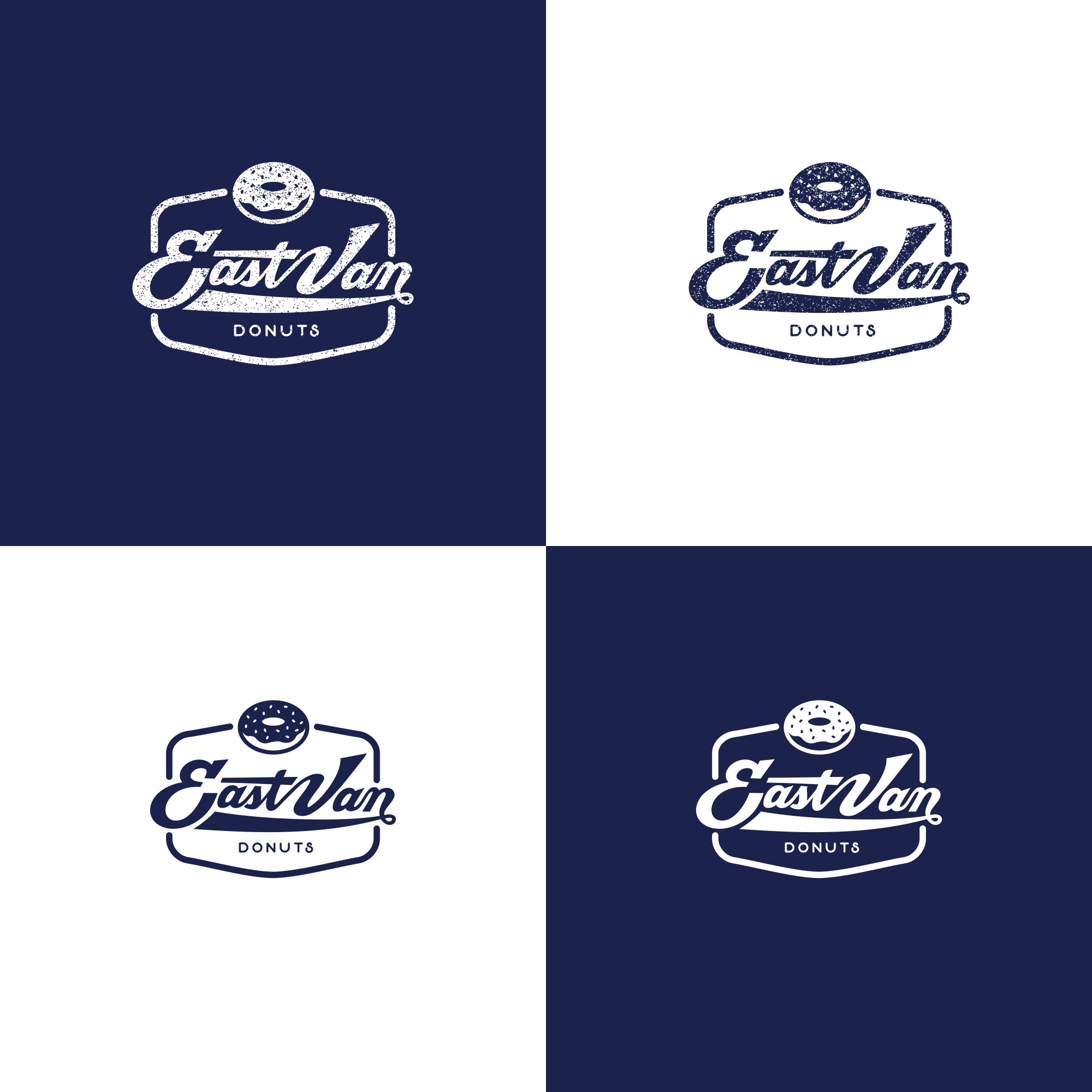 Design a classic logo for a local donut shop in East Vancouver