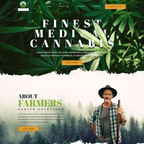 Landing page design for Marijuana growing Website