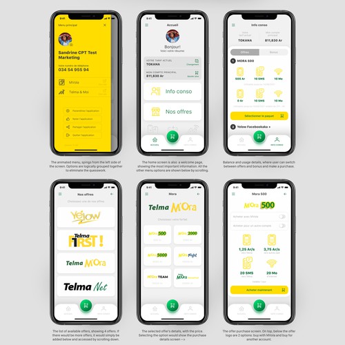 App design for a mobile carrier