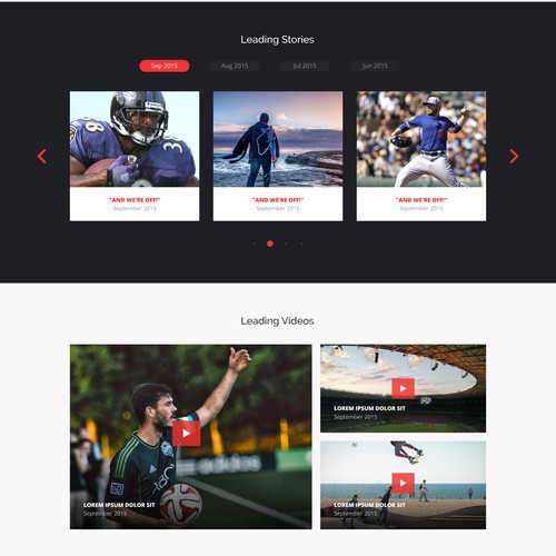 Web design for TheLeadSports