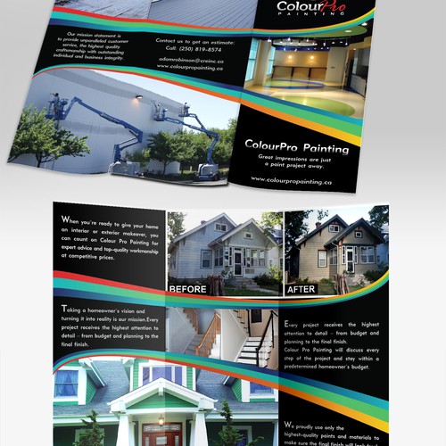 create an eye popping and informative brochure for ColourPro Painting