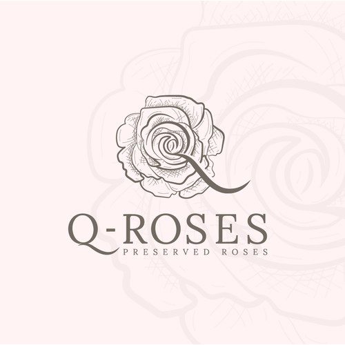 I made this Q-Roses logo design for a Floral Company.