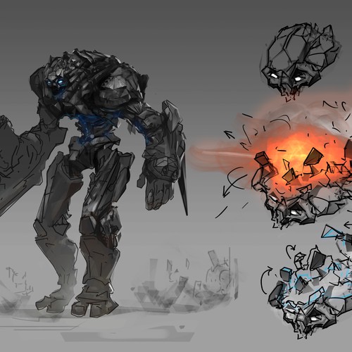 Concept of the robot, for movie