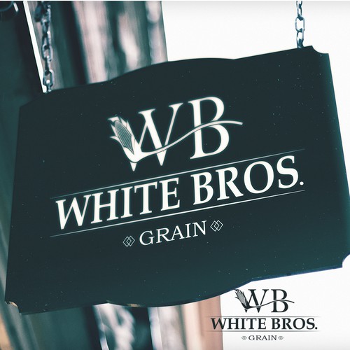 Logo concept for White Bros. Grain.