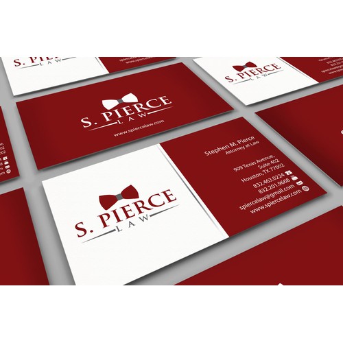 Create a business card for S. Pierce Law