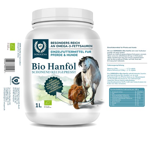 A supplement label design