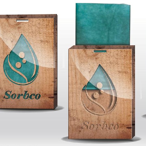 Packaging design for water absorbing cloth for wooden surfaces