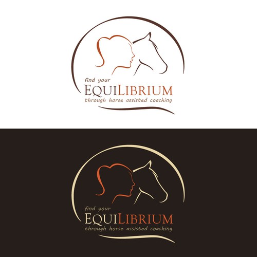 Edles Logo für pferdegestütztes Coaching