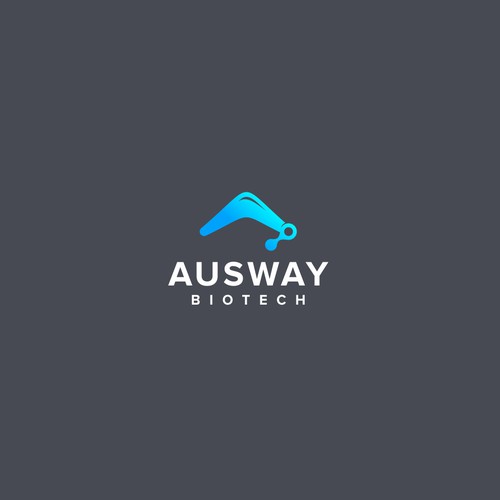 boomerang tech logo design concept