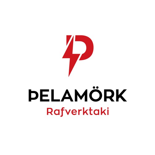 Þelamörk. Brand logo for an electrical company