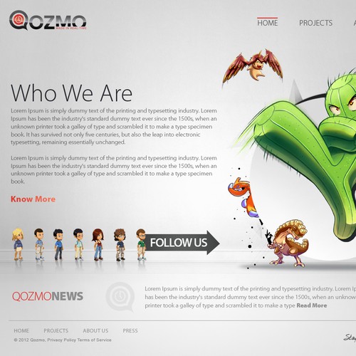 *Prize Guaranteed* Qozmo needs a new website design