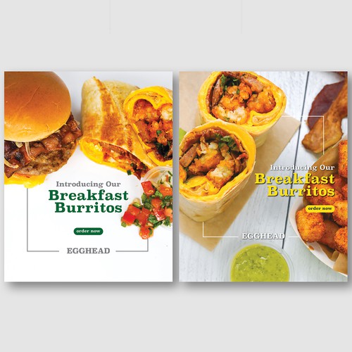 Egghead Breakfast Burrito Advertising