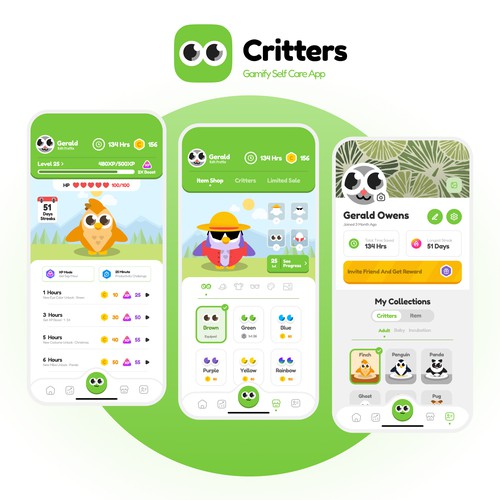 Critters App Design