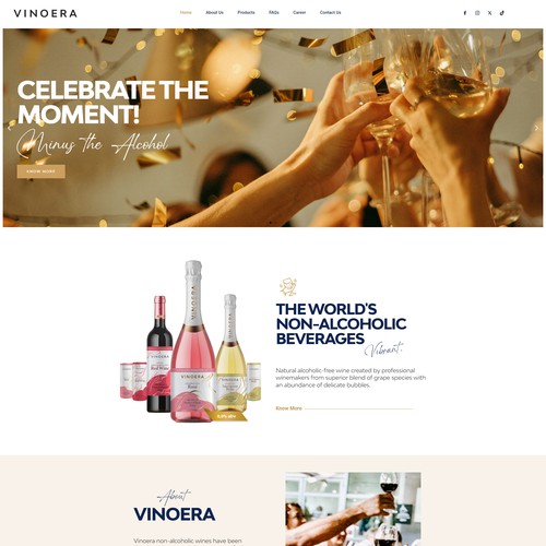 Website Design for Non-Alcoholic Wine