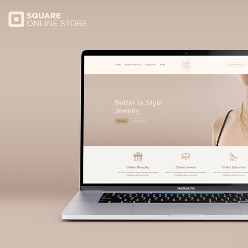 Groovy site for a jewelry company from Square Online Store 