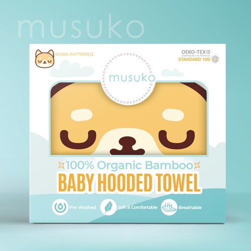 Baby Hooded Towel Packaging Design